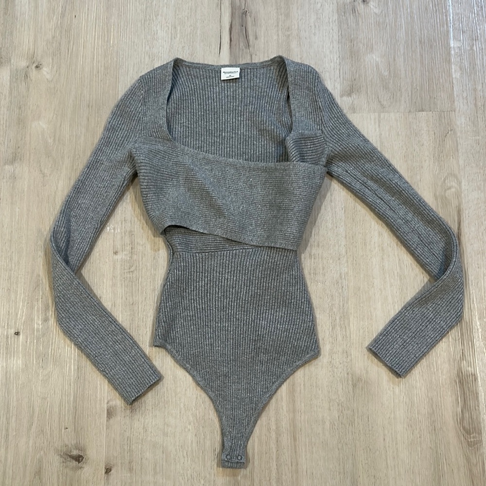 Abercrombie & fitch LuxeLoft Wrap Sweater Bodysuit